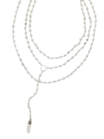 Cimber Designs - 3 Pyrite Tassle Necklace - My Spa Shop