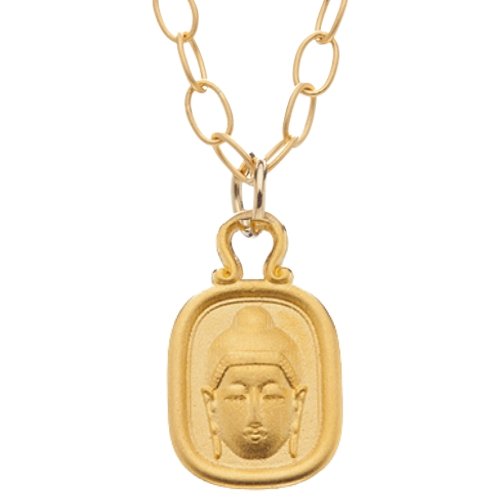 Buddha Charm Necklace (18k gold plating)