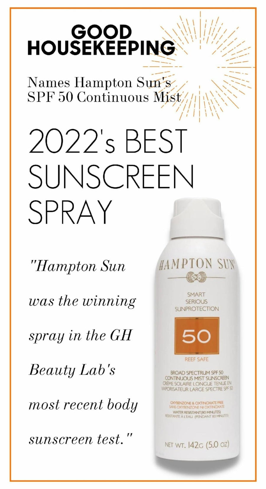 Hampton Sun SPF 50 Continuous Mist Sunscreen - My Spa Shop