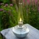 Danforth Pewter - Leaf Medallion Classic Oil Lamp W/ 6" Globe - My Spa Shop