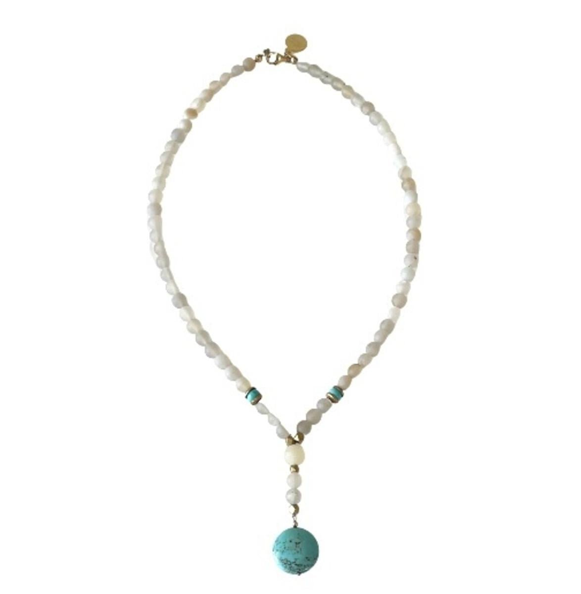 Turquoise Drop Necklace by Monica Mauro