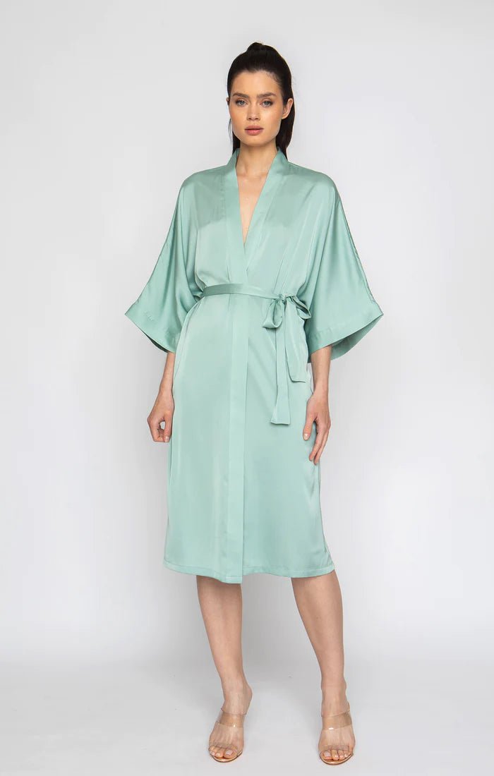 Wrap Up by VP Silk Kimono-Green Tea Kimono